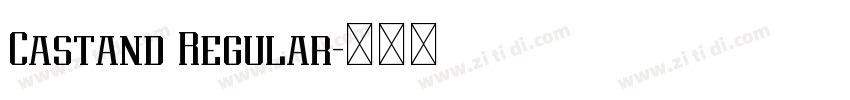 Castand Regular字体转换